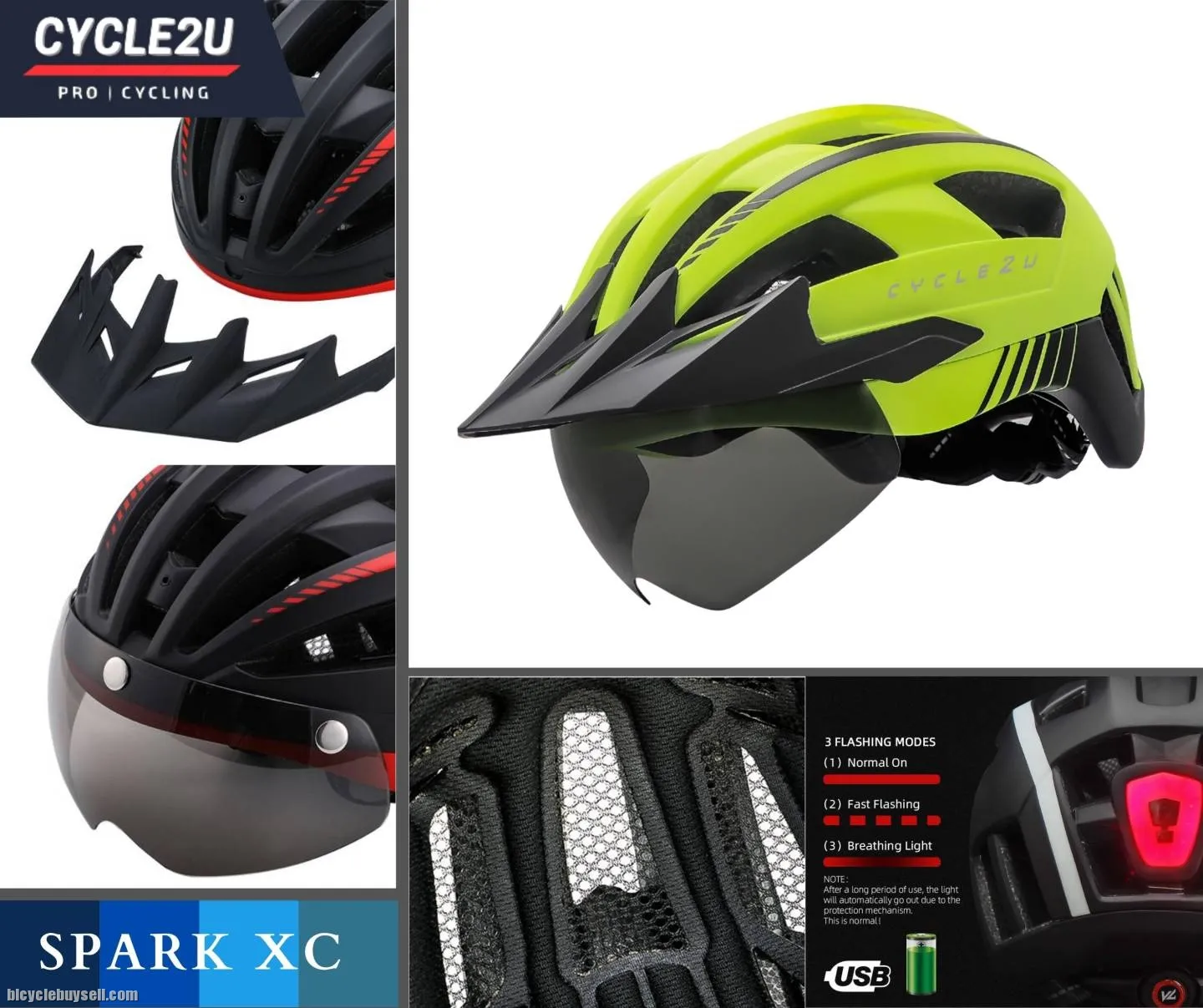 CYCLE2U SPARK XC Cycling Helmet