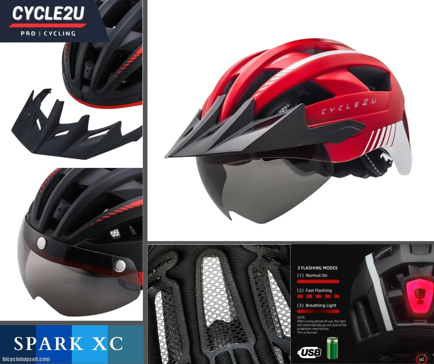 CYCLE2U SPARK XC Cycling Helmet