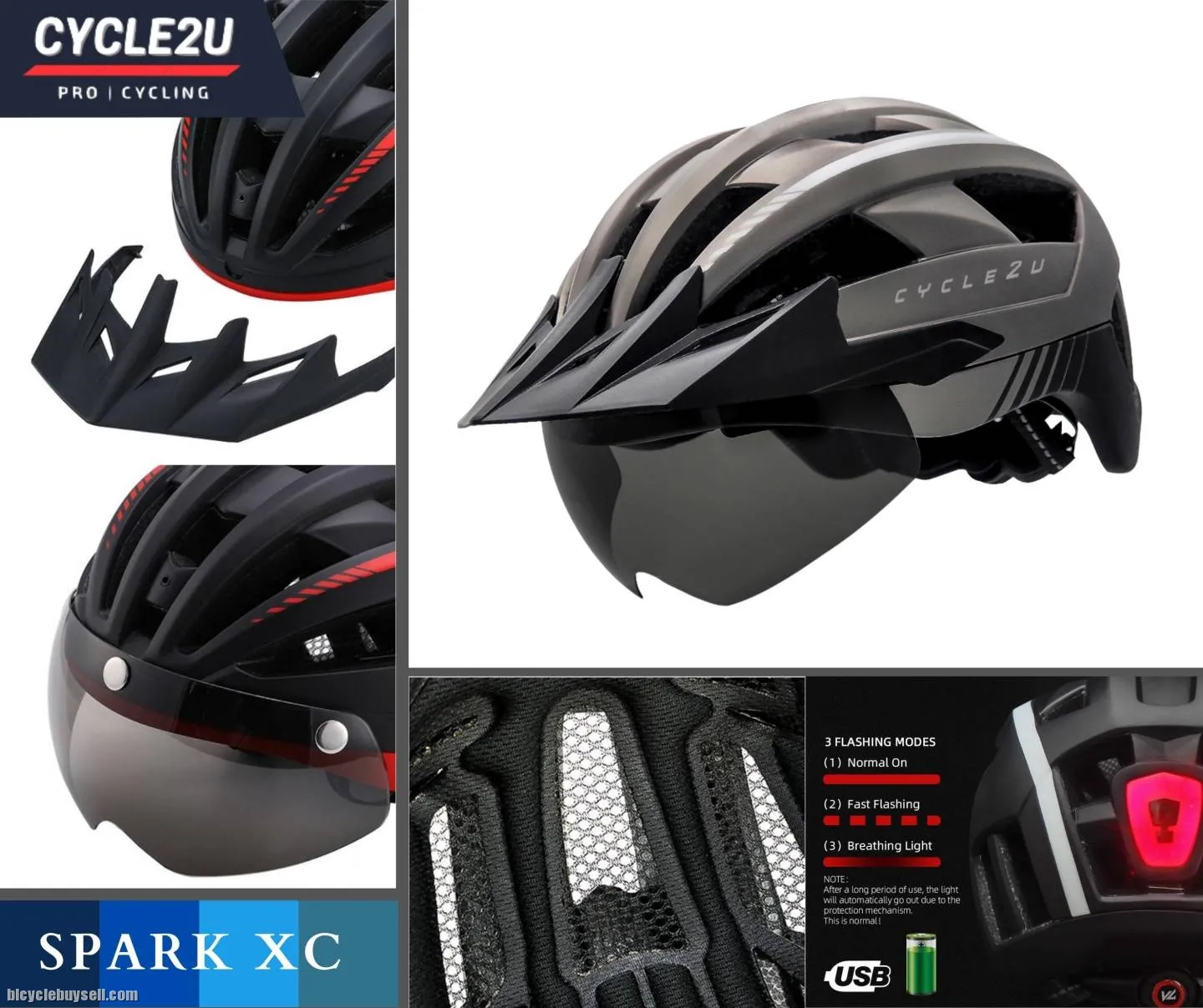 CYCLE2U SPARK XC Cycling Helmet