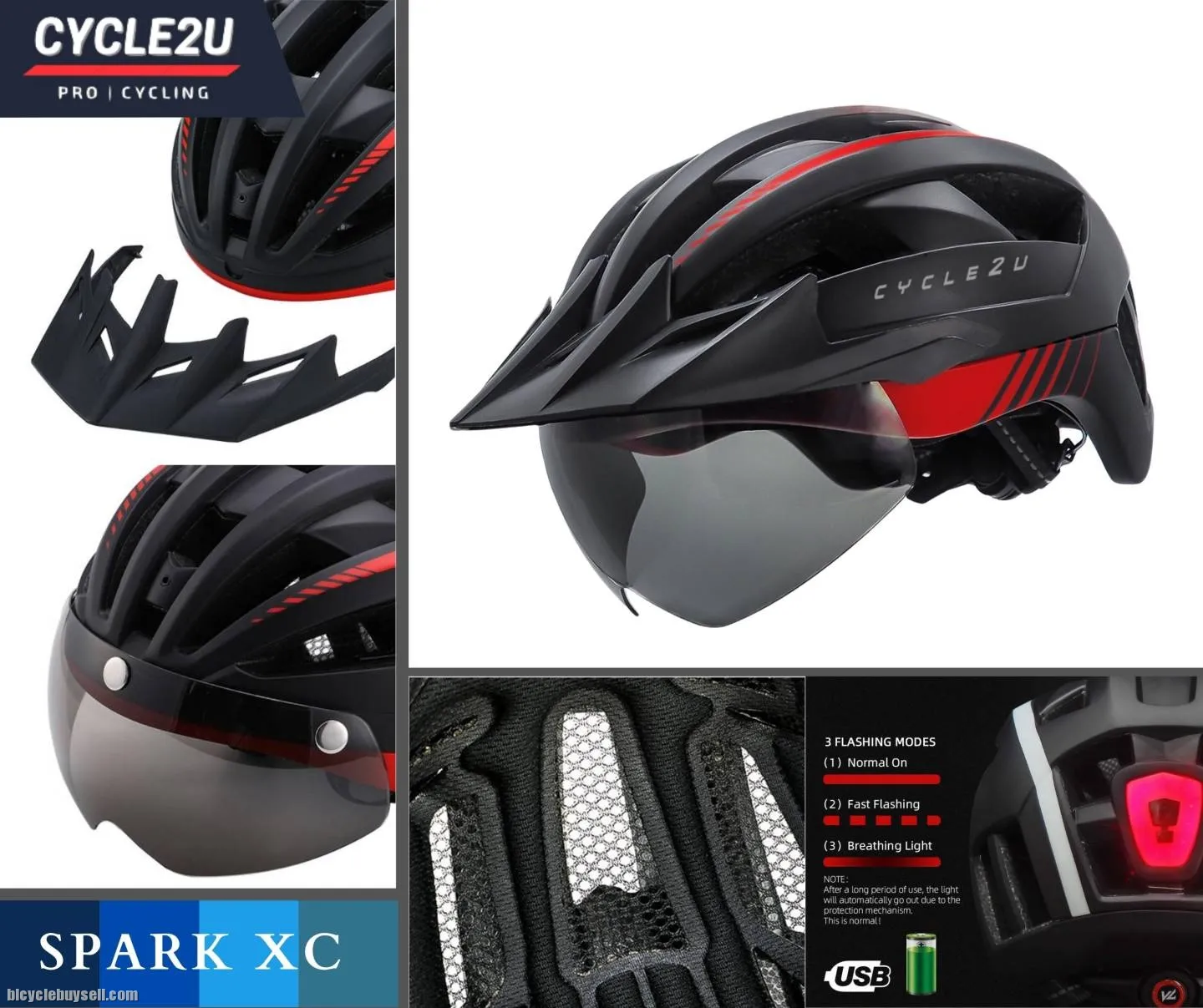 CYCLE2U SPARK XC Cycling Helmet