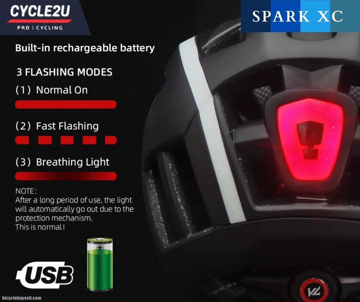 CYCLE2U SPARK XC Cycling Helmet