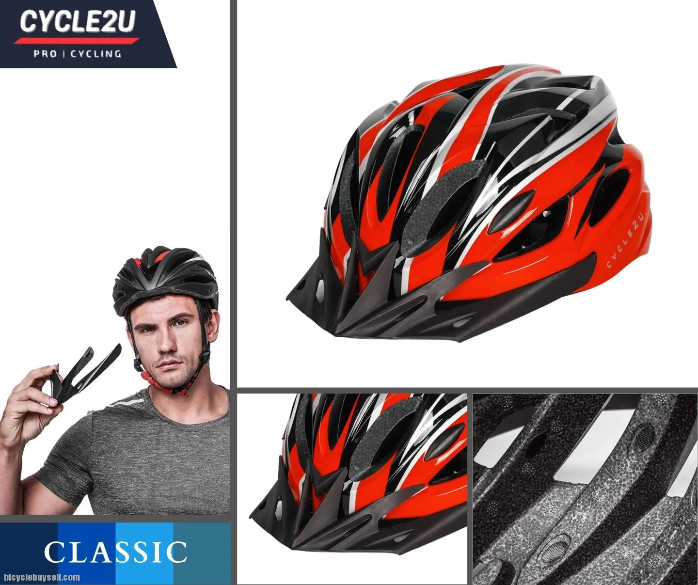 CYCLE2U CLASSIC Cycling Helmet