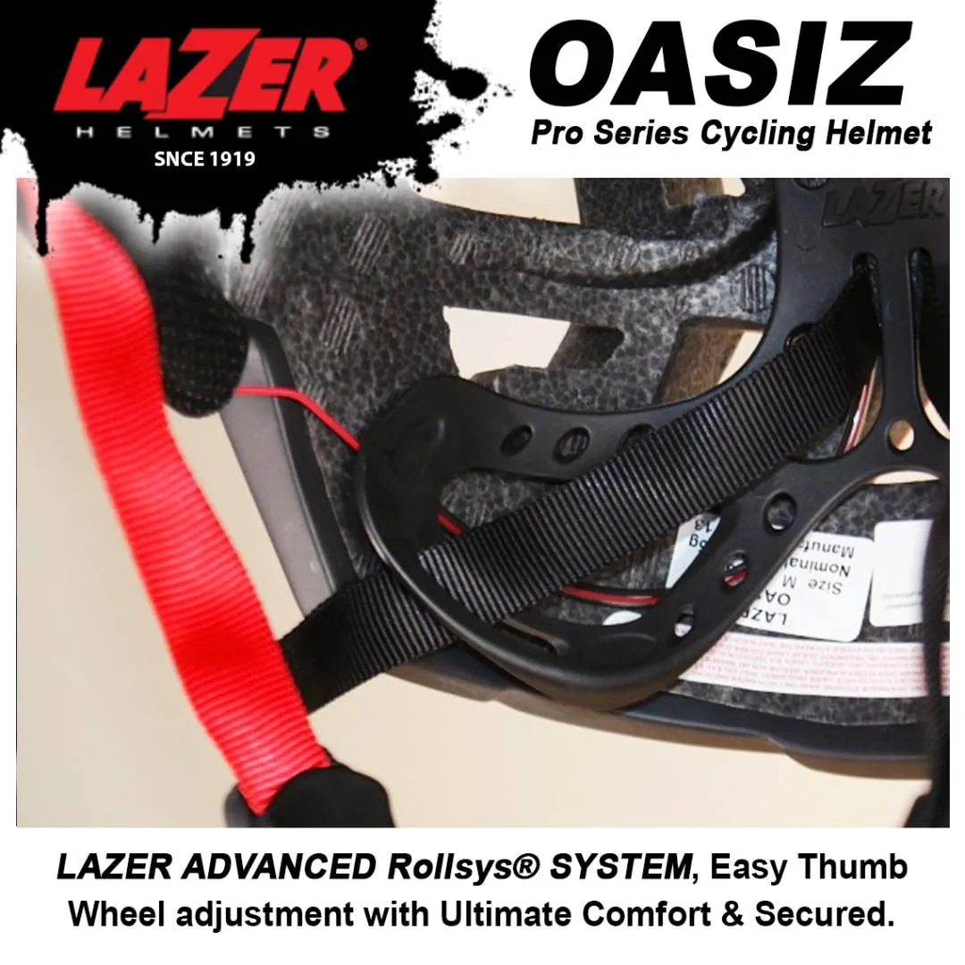 LAZER OASIZ Pro Series MTB Cycling Helmet with Visor Gopro Size M L 55-61Cm Orange Neon Green Black