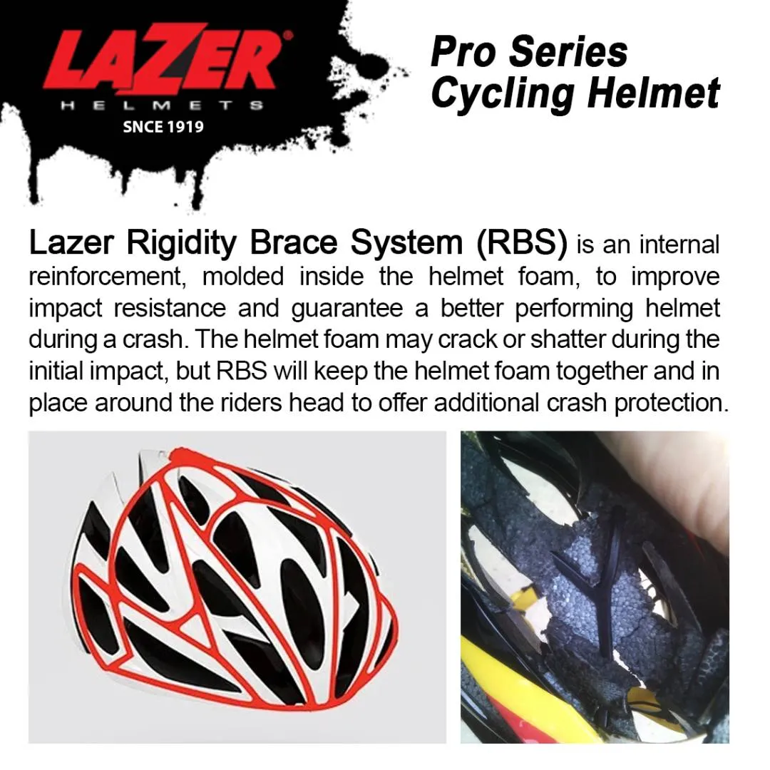 LAZER Genesis Pro Series Road MTB Cycling Helmet Belgium Size M L 55-61Cm White Blue Top Bicycle Ca