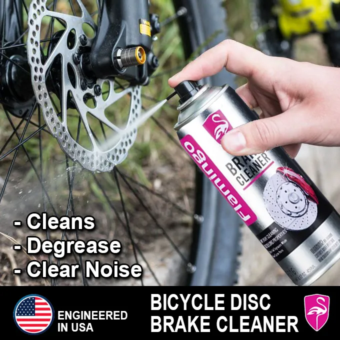 Flamingo USA Bicycle Brake Cleaner Spray Road Bike MTB Brakepad Noise Clean Rotor Disc Caliper 450ML