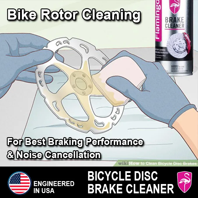 Flamingo USA Bicycle Brake Cleaner Spray Road Bike MTB Brakepad Noise Clean Rotor Disc Caliper 450ML