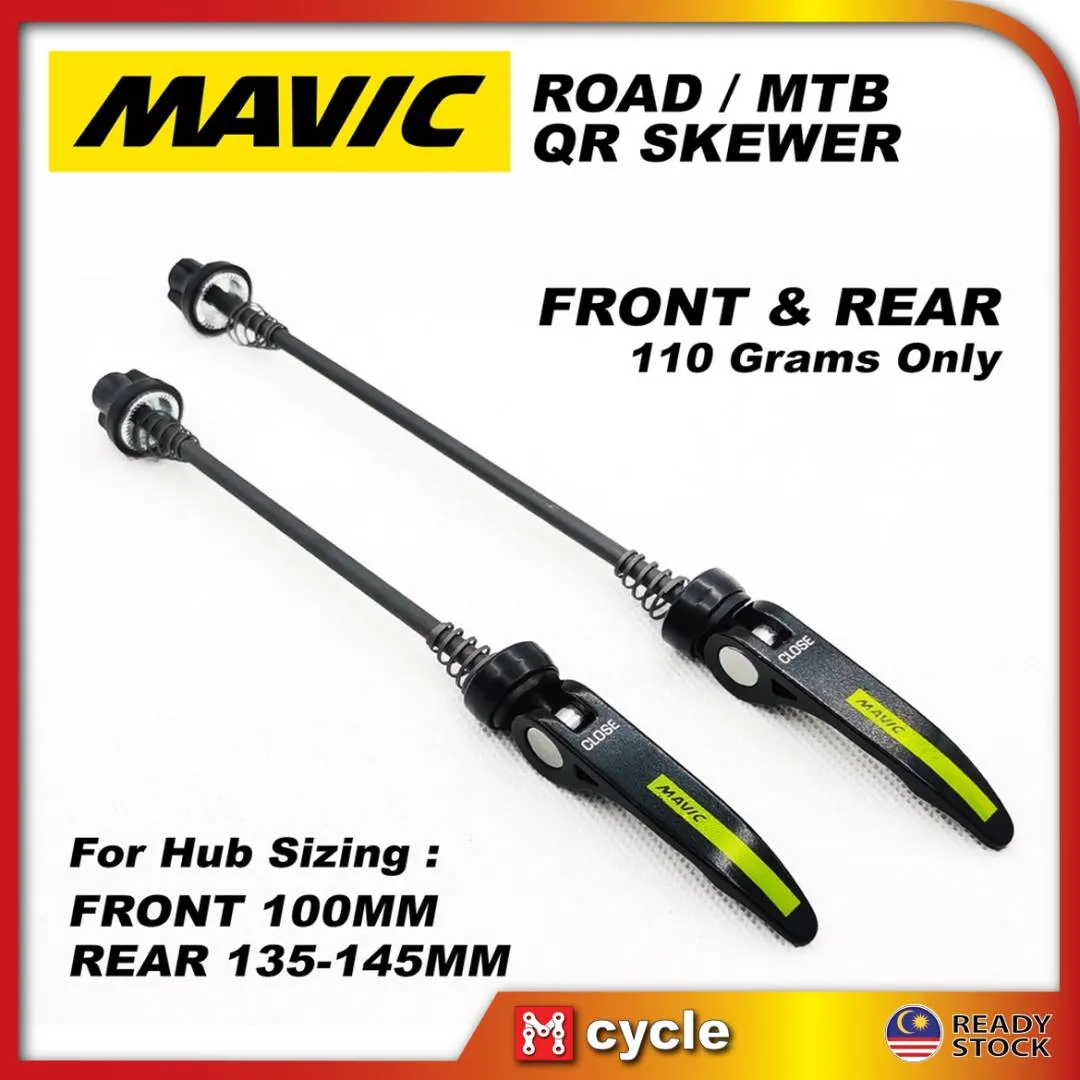 Mavic Bicycle QR Alloy Skewer Axle for Road Bike MTB Front Rear Hub Quick Release Universal
