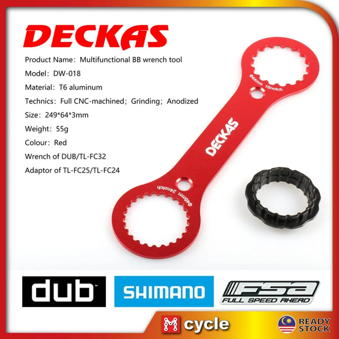 DECKAS ALL IN 1 BOTTOM BRACKET OPEN TOOLS WRENCH FOR SHIMANO SRAM DUB THREADED BB