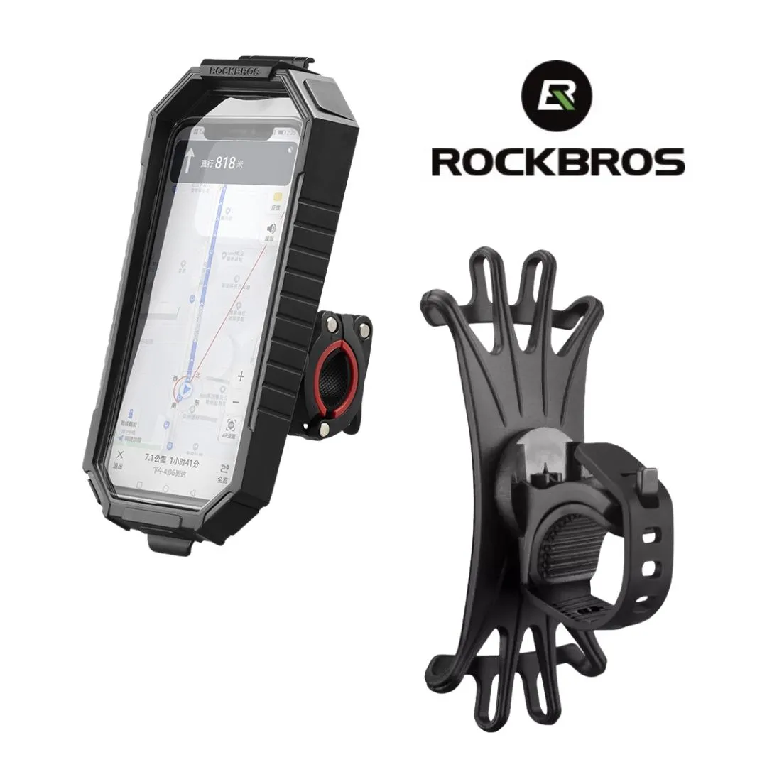 ROCKBROS Motorcycle Bike Phone Holder | 360 degree View Universal