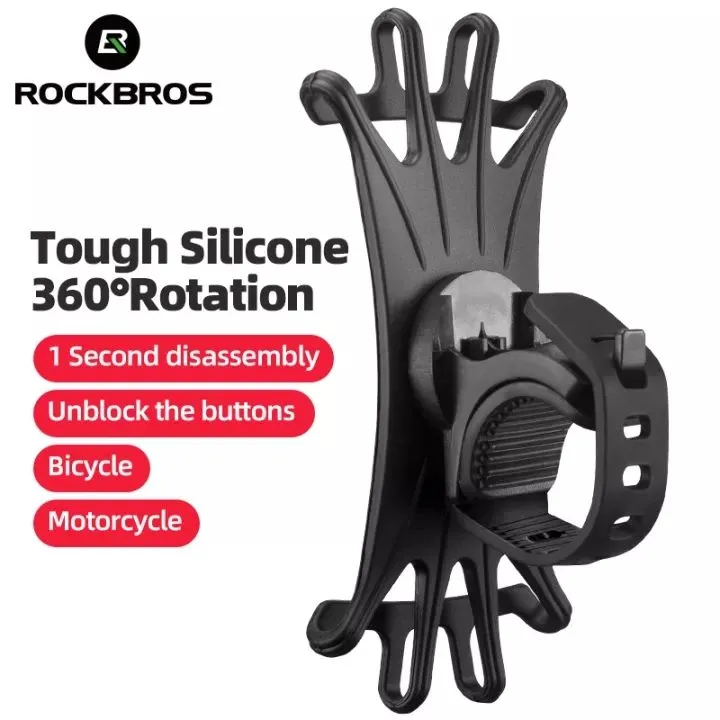 ROCKBROS Motorcycle Bike Phone Holder | 360 degree View Universal