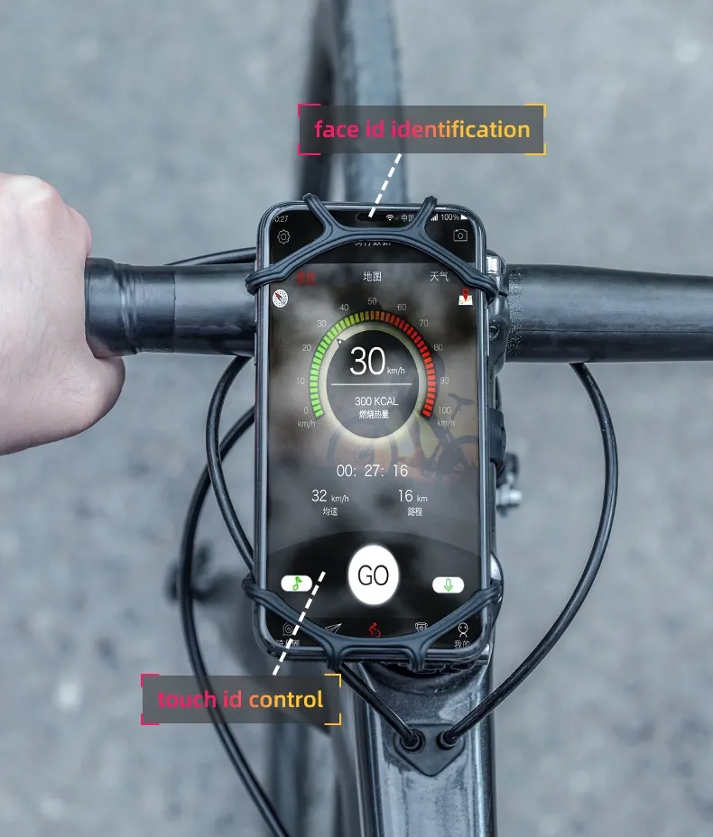 ROCKBROS Motorcycle Bike Phone Holder | 360 degree View Universal