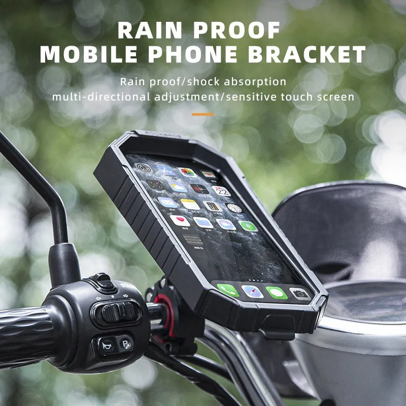 ROCKBROS Motorcycle Bike Phone Holder | 360 degree View Universal