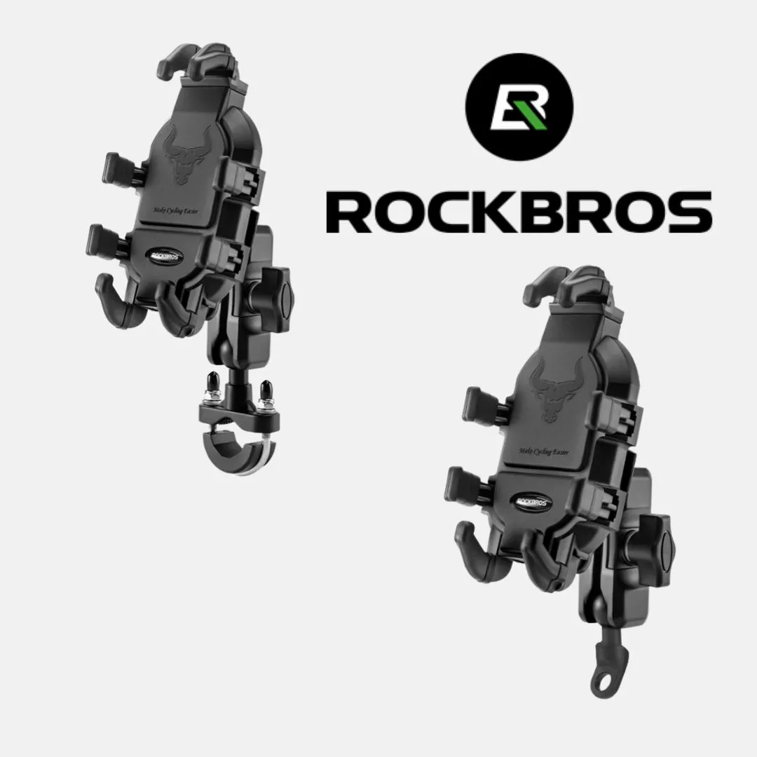 ROCKBROS Bullhead Phone Holder | High quality Shock Absorption Bicycle Universal Anti-Fall grab food