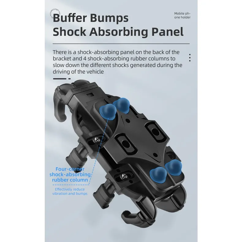 ROCKBROS Bullhead Phone Holder | High quality Shock Absorption Bicycle Universal Anti-Fall grab food