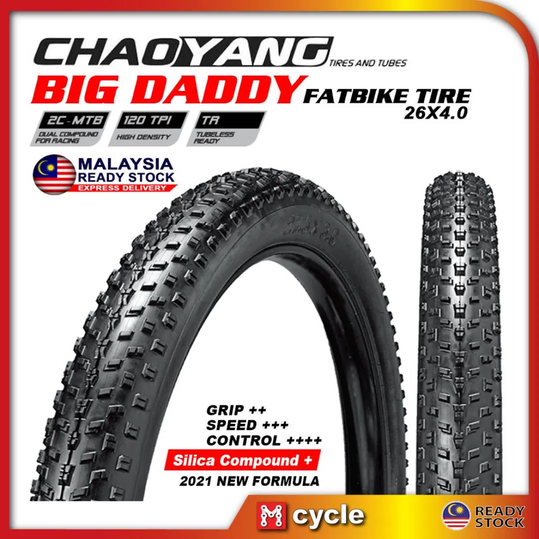 CHAOYANG BIG DADDY 26X4.0 TUBELESS READY FOLDED FATBIKE TIRE (FREE POS)