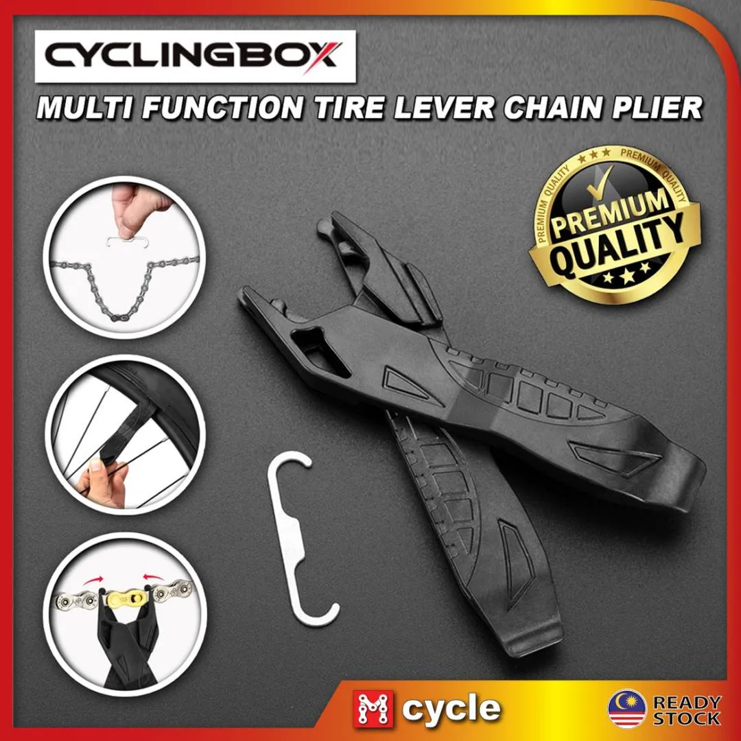 Cycling Box Mini 4 in 1 Tire Lever Chain Plier Missing Link Open Lock Tools Bicycle Road Bike