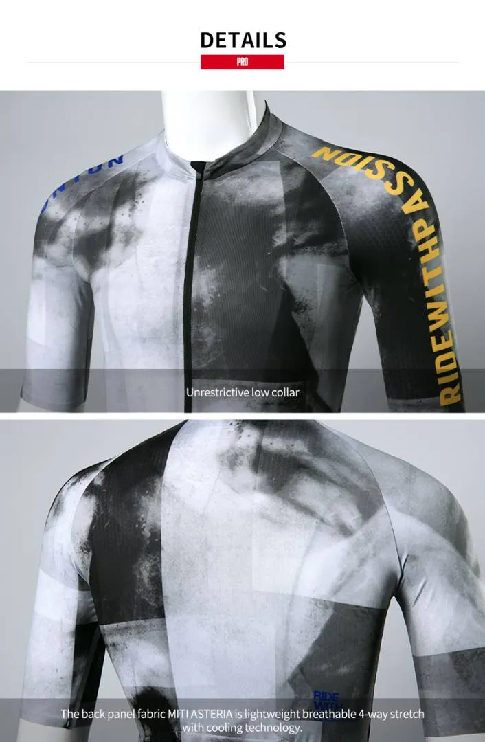 Monton Mens Cycling Short Sleeve Pro Jersey INKWATER