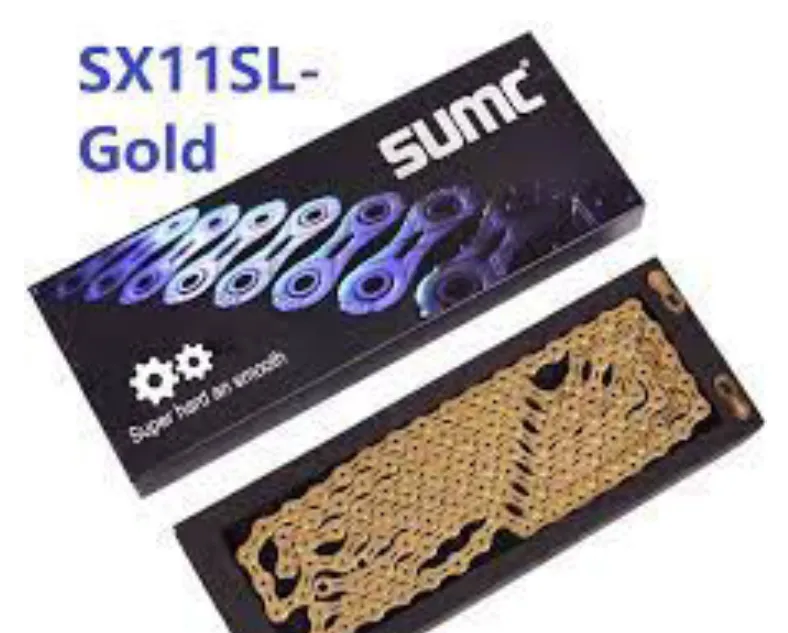 SUMC FULL HOLLOW ULTRALIGHT 11 SPEED CHAIN GOLD - LAST UNIT CLEARANCE