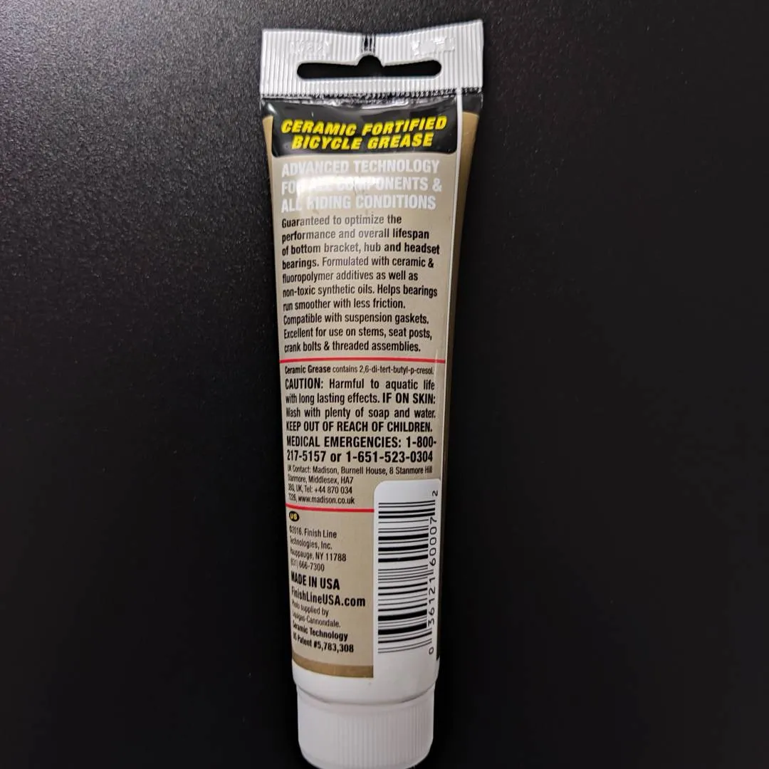 Finish Line Ceramic Grease Advanced Bearing Lubrication 60g