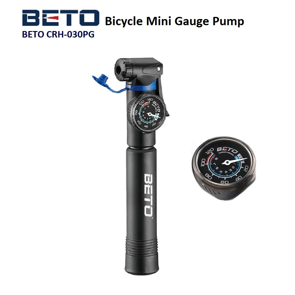 BETO CRH-030PG Bicycle Mini Gauge Pump
