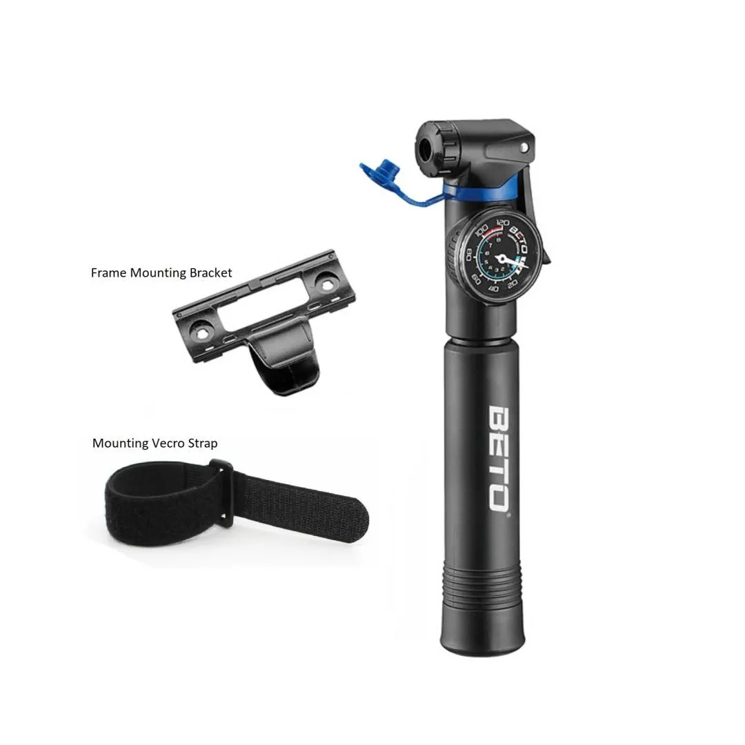 BETO CRH-030PG Bicycle Mini Gauge Pump