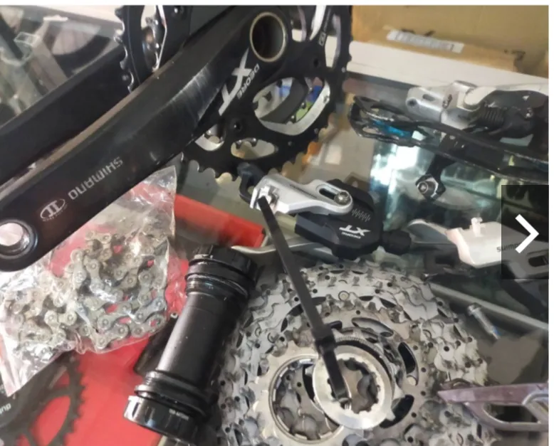 SHIMANO DEORE XT 3X10 COMBO MIX USED LESS THAN 200KM- FD, RD, CHAIN, CASSETTE,SHIFTER,CRANKSET