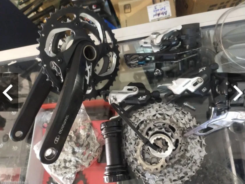 SHIMANO DEORE XT 3X10 COMBO MIX USED LESS THAN 200KM- FD, RD, CHAIN, CASSETTE,SHIFTER,CRANKSET