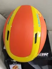 LIMAR VELOV ORANGE-YELLOW SPECIAL EDITION HELMET - AWARD WINNING PATTERN - LAST UNIT CLEARANCE