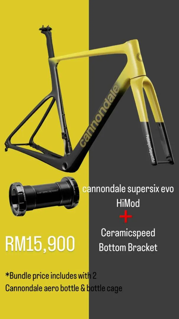 Cannondale Supersix Evo Gen4 Hi-Mod with Ceramicspeed Coated BB