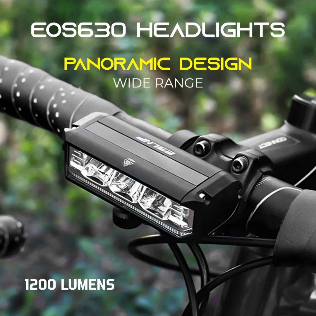 EOS630 Panoramic Wide Range Super Bright USB Bicycle Front Light Headlight Lamp USB C
