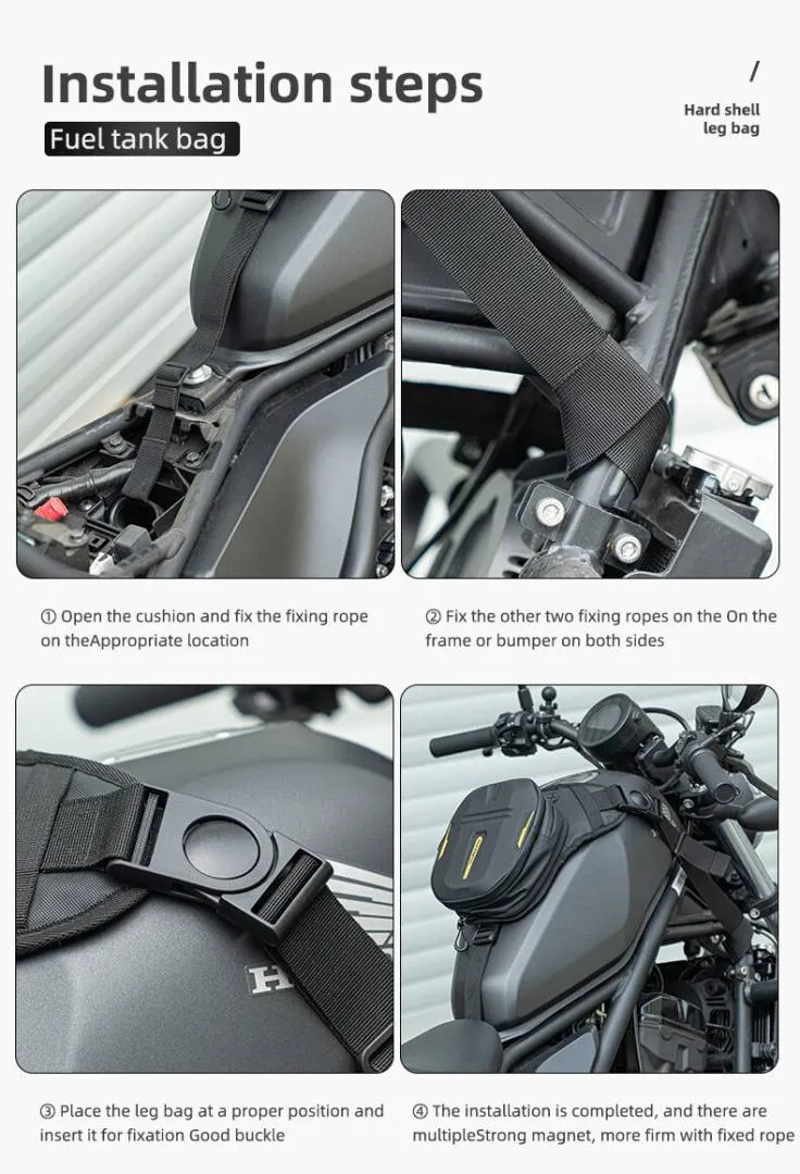 ROCKBROS Motorcycle Bag | Waterproof | Hard Shell | Big Capacity | Expandable | Double zipper