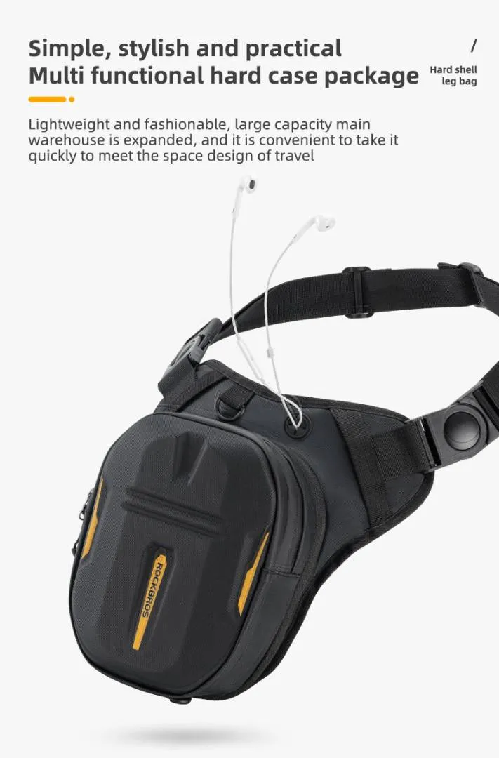 ROCKBROS Motorcycle Bag | Waterproof | Hard Shell | Big Capacity | Expandable | Double zipper