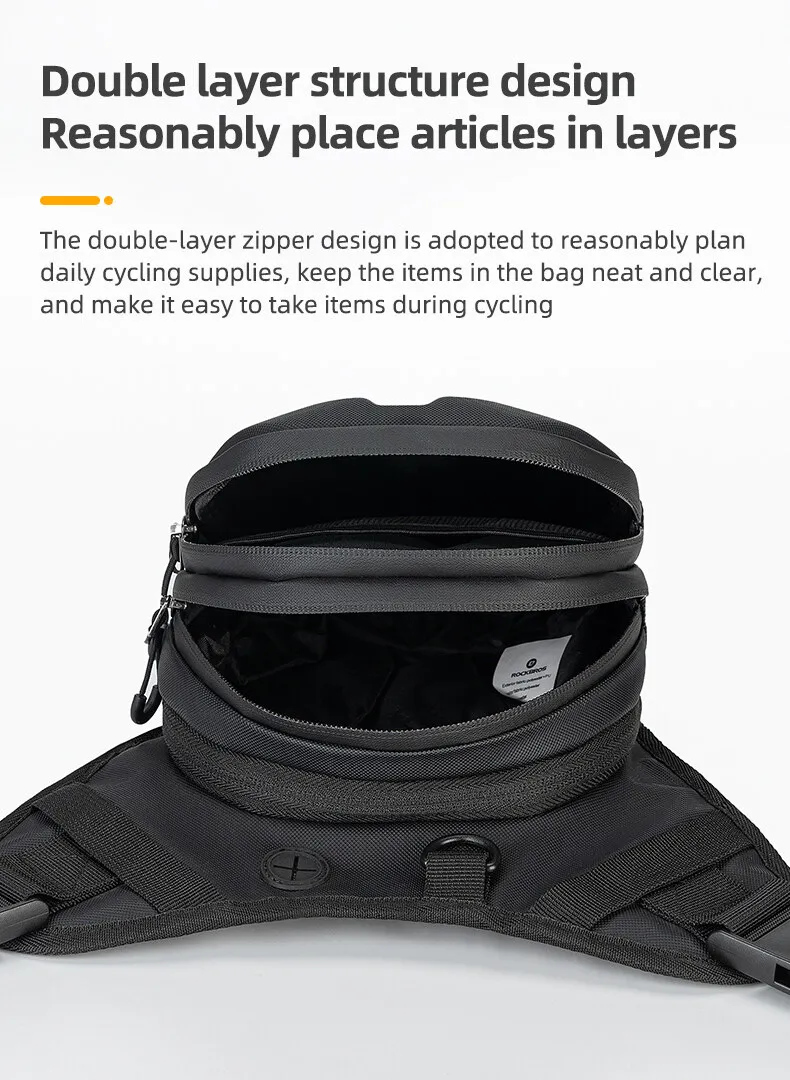 ROCKBROS Motorcycle Bag | Waterproof | Hard Shell | Big Capacity | Expandable | Double zipper