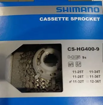 SHIMANO CS-HG400 9SPEED 11-32T GENUINE SHUMANO BOX