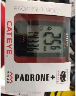 CATEYE PADRONE WIRELESS PADRONE+ WITH BACKLIGHT &amp; PADRONE+0F100 BRACKET (STEALTH EDITION) LAST UNIT