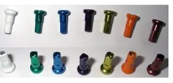 PILLAR ALLOY HIGH GRADE AL7075 NIPPLES (64pieces/set) Nipple Length 14mm Standard 14G - Advertised p