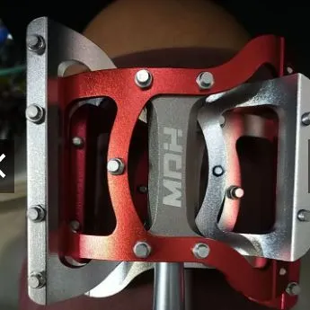 MDH PVC01 BLACK-RED ULTRALIGHT CNC MACHINED PEDAL - SALES