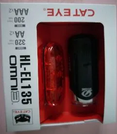 CATEYE SAFETY LIGHT SET Combo Front + Rear Light Combo HL-EL135 OMNI 3 TL-LD135 cat eye light COMBO