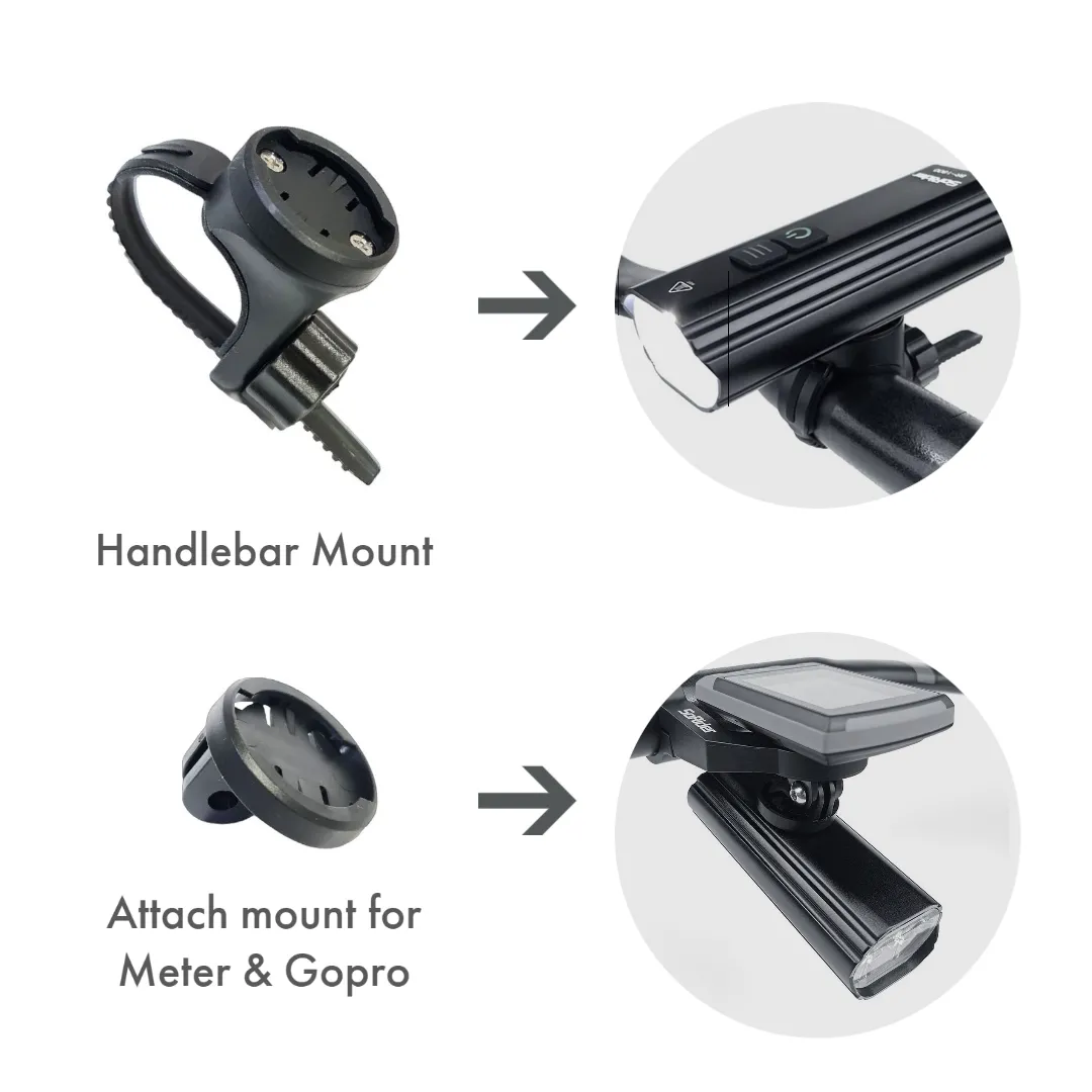 SoRider BR-2000 USB Charging Rechargeable Bicycle Headlight Cycling MTB RB road bike