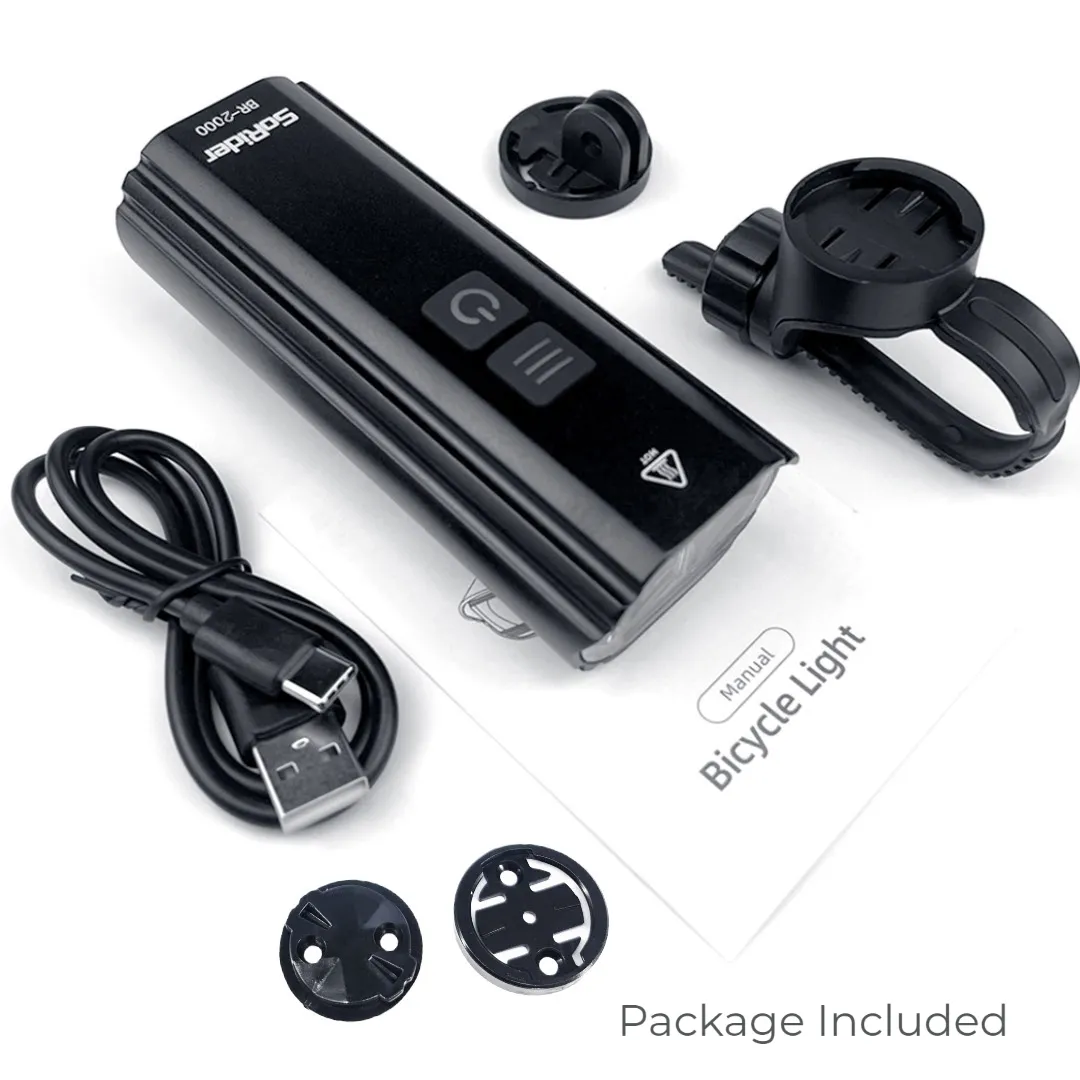 SoRider BR-2000 USB Charging Rechargeable Bicycle Headlight Cycling MTB RB road bike