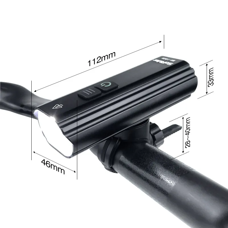 SoRider BR-2000 USB Charging Rechargeable Bicycle Headlight Cycling MTB RB road bike