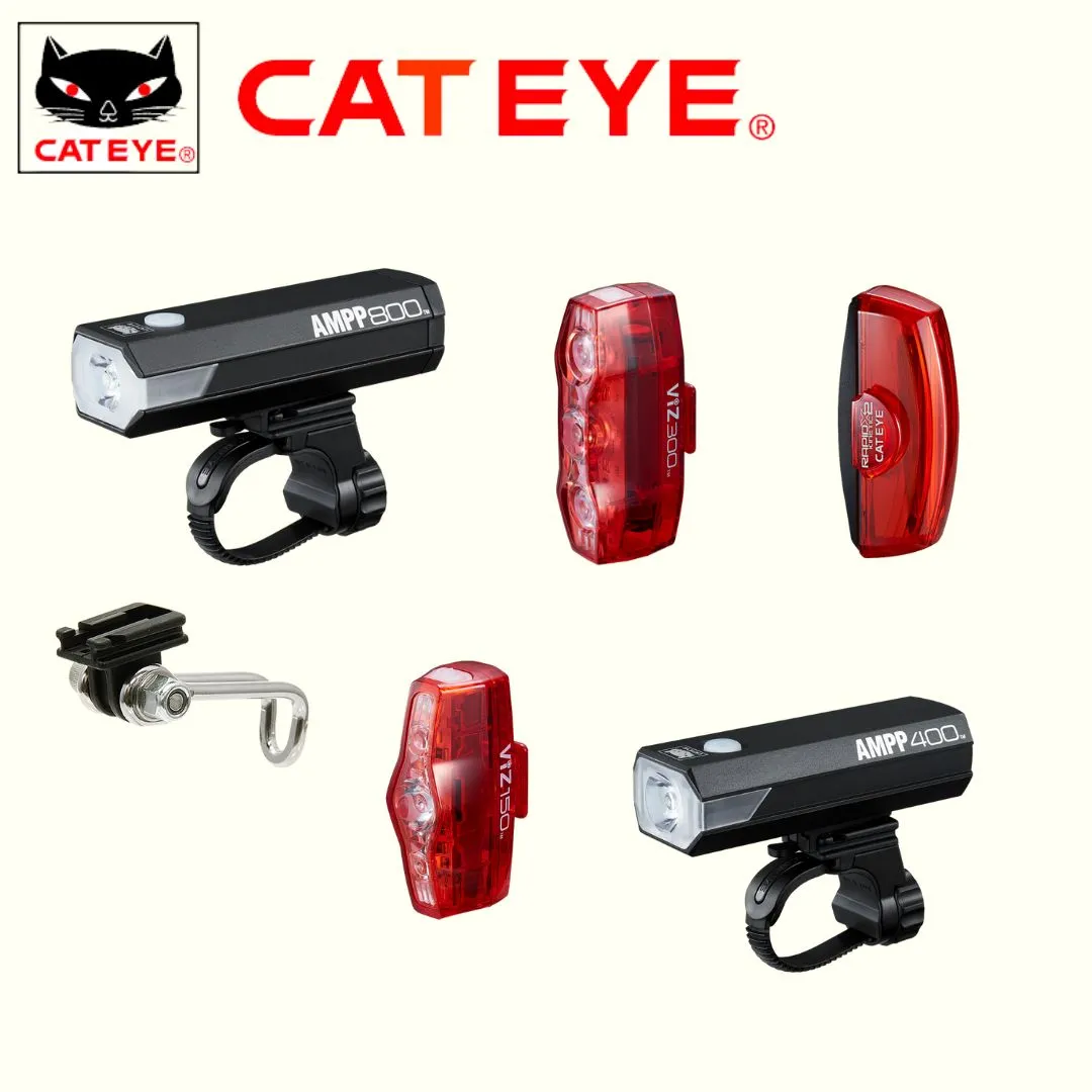 CATEYE Cycling Light | Head Lights | Safety Lights | Cycle Accessories AMPP800 AMPP400 ViZ300 ViZ150