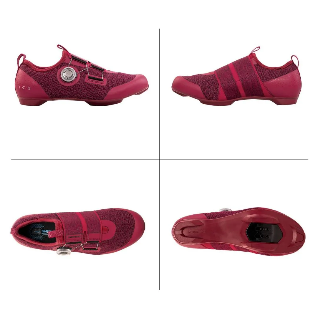 SHIMANO High Performance Indoor Cycling Shoe | SH-IC501 | SPD Cleats | Wine Red women