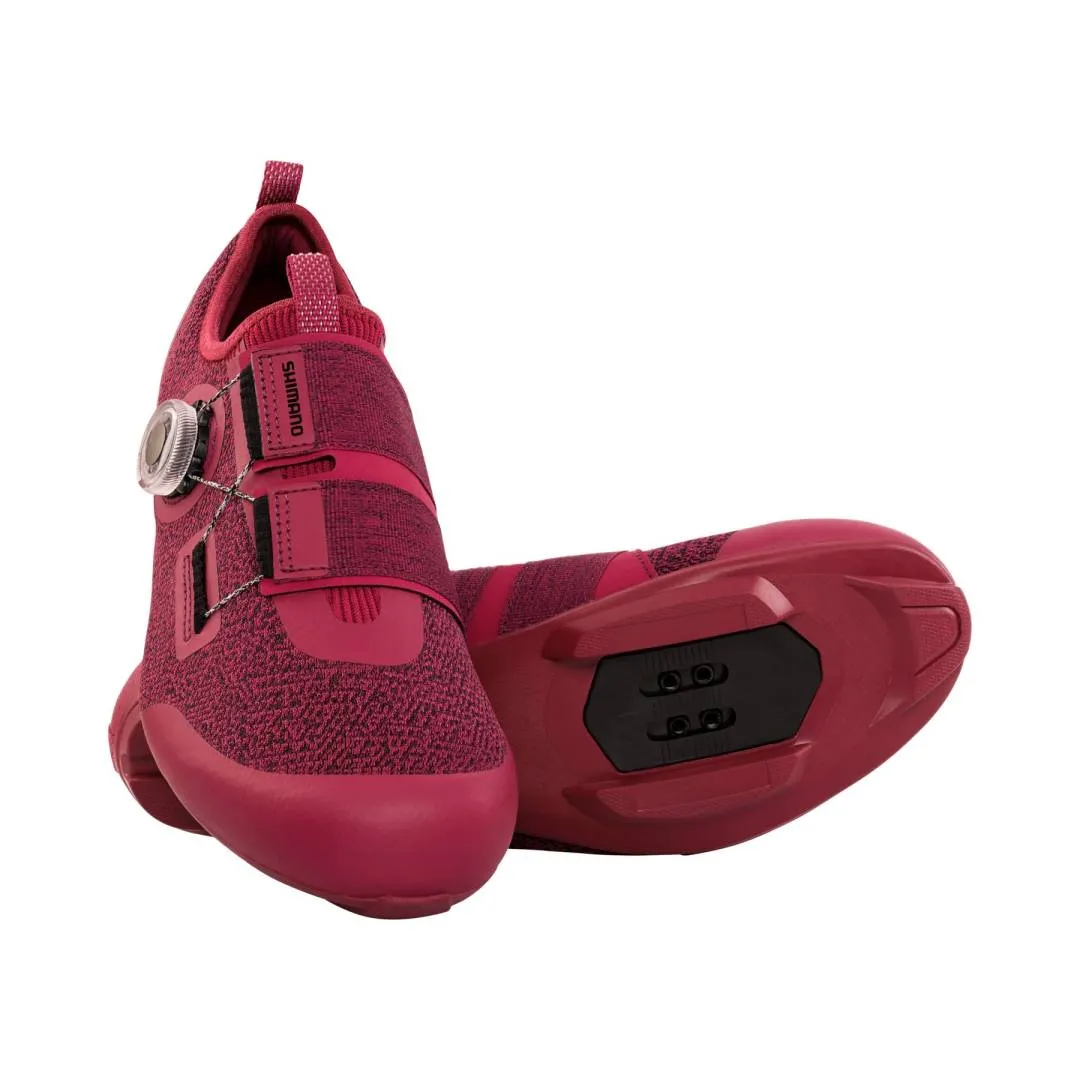 SHIMANO High Performance Indoor Cycling Shoe | SH-IC501 | SPD Cleats | Wine Red women