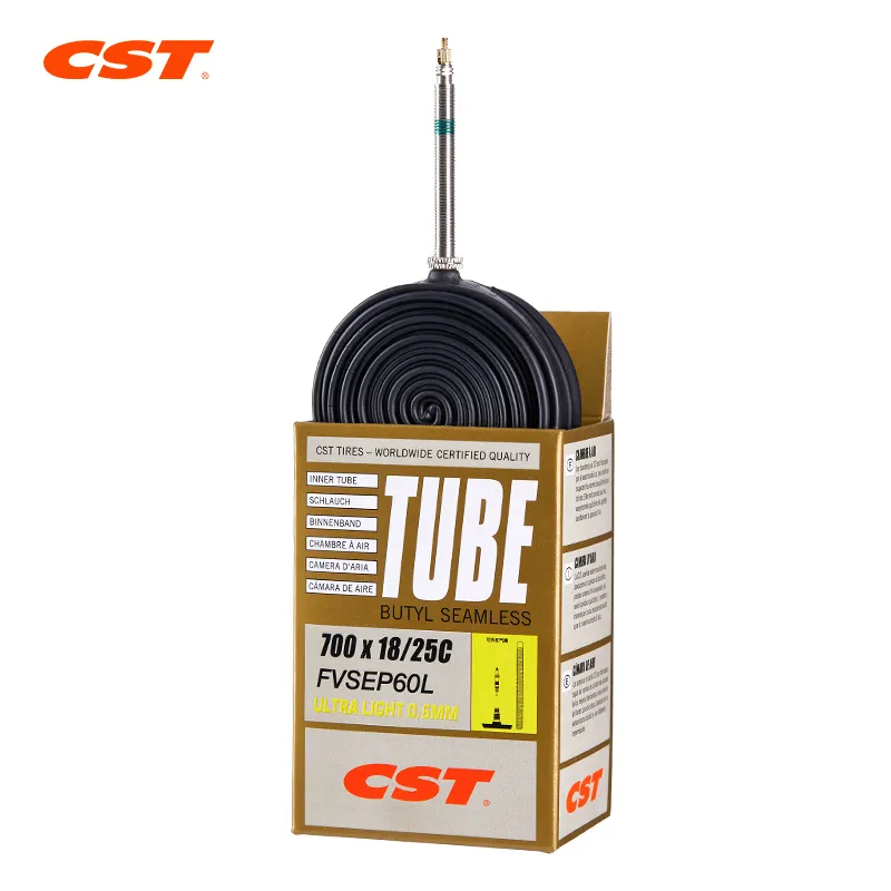 CST Lightweight 70g Road Bike Inner Tube | 700c * 18C - 25C | Presta Valve (FV) 60mm 80mm
