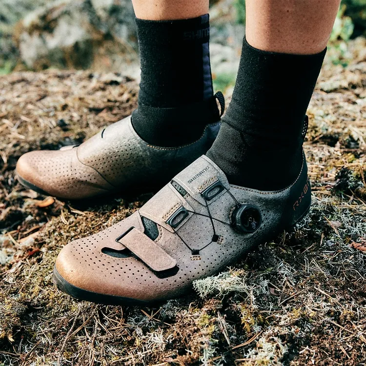 2023 Shimano Gravel Racing Shoe | SH-RX801R | Metallic Orange | SPD | All-Day Comfort and Protection