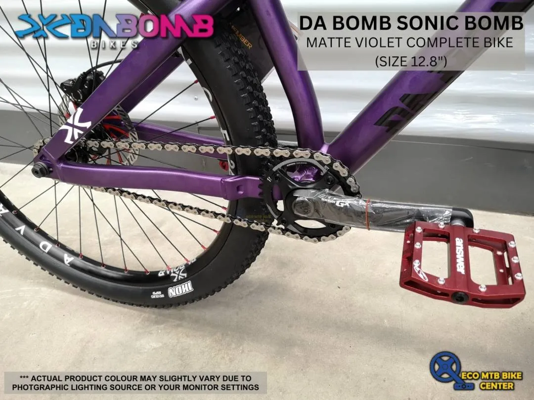 Da Bomb Sonic Boom complete bike matte violet (size 12.8)