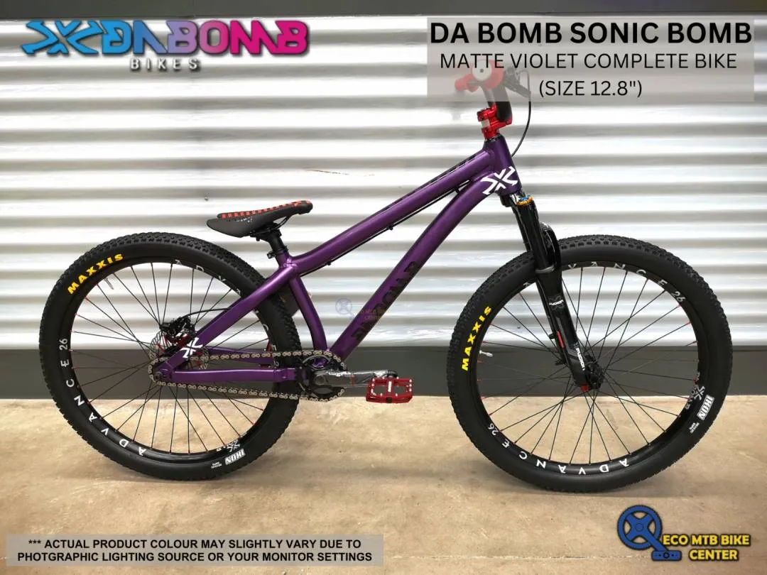 Da Bomb Sonic Boom complete bike matte violet (size 12.8)