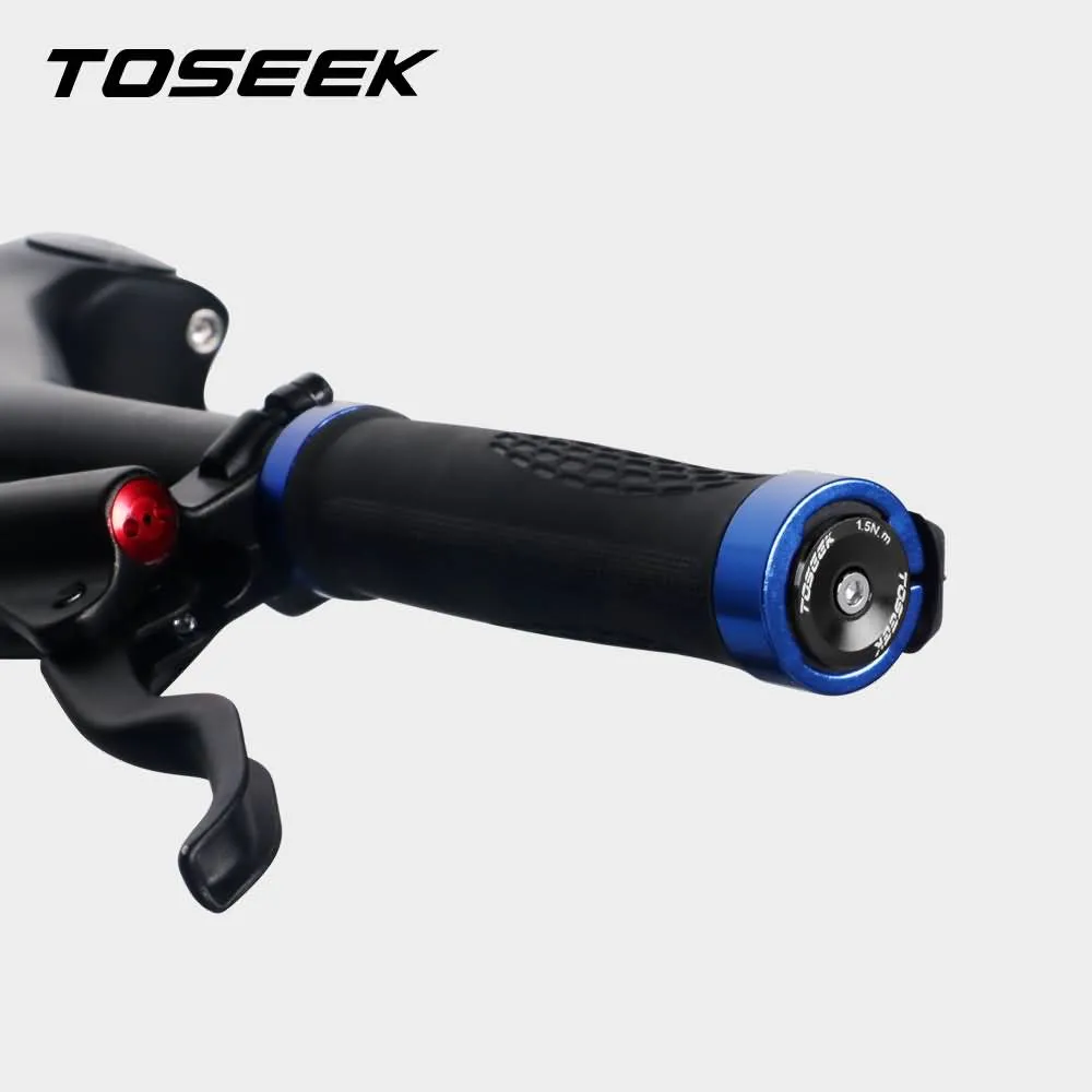TOSEEK Bicycle Plug | All Size Handlebar End Cap | MTB Road TT | Aluminium Alloy Lock | Black Colour