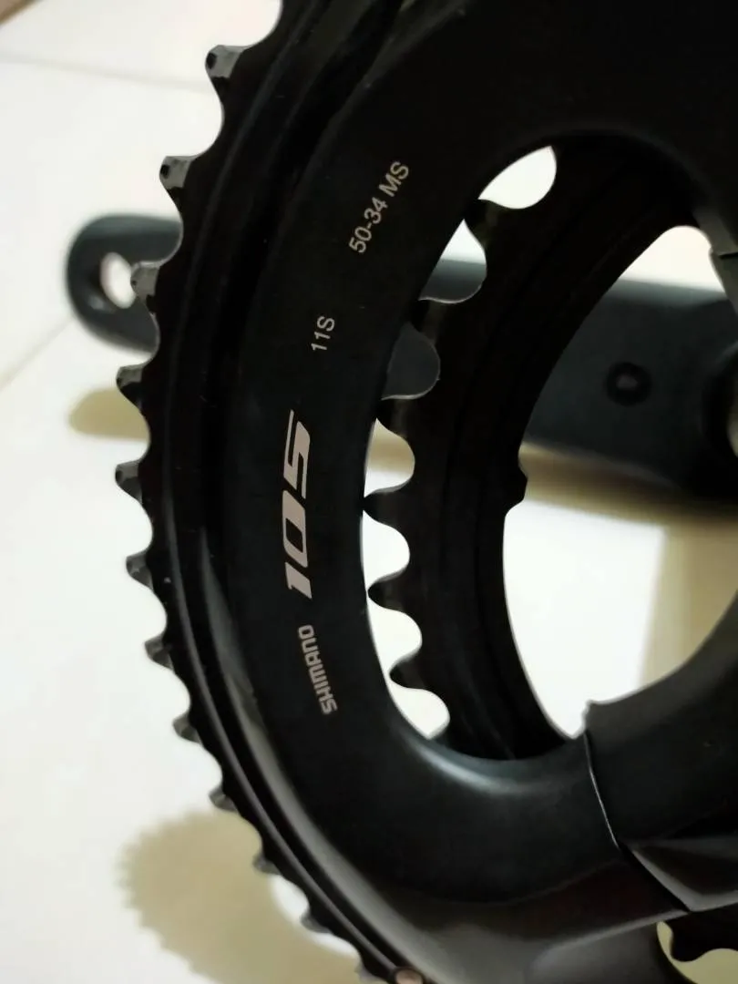 used shimano 105 R7000 crankset 11 speed 50-34 165